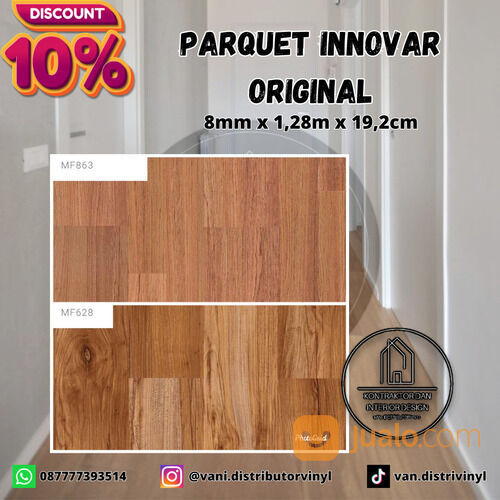 Lantai Kayu Parket-Parkit-Parquet Innovar Original Tebal 8mm