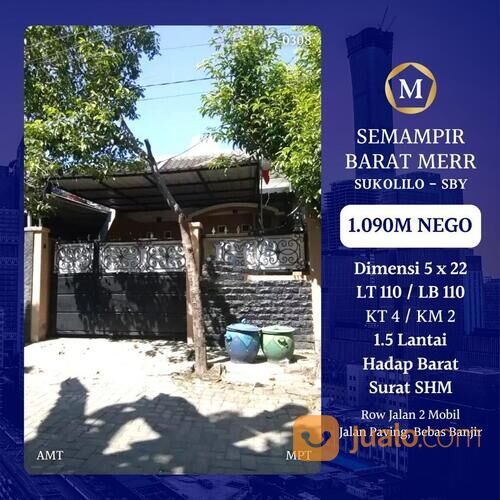 Rumah Semampir Barat Merr Sukulilo Surabaya Dkt Baruk Rungkut Pandugo Di Kota Surabaya Jawa 8325