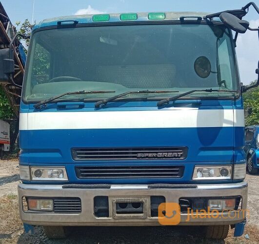 Unit Self Loader Truck Crane Mitsubishi Super Great kapasitas 5 Ton