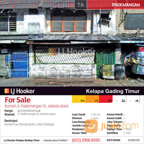 Rumah Jl. Pademangan IV, Jakarta Utara