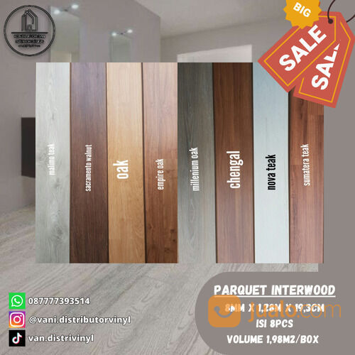 Lantai Kayu ( Parkit-Parket-Parquet ) Interwood 8mm