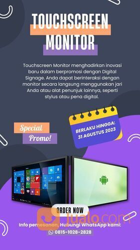 PROMO, Monitor Layar Sentuh Interaktif, Touchscreen Monitor 55 Inch, WA: 0815-1028-2828, Jakarta