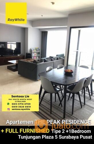 MURAH Apartemen The Peak Residence Tipe 2+1 Bedroom Full Furnished Tunjungan Plaza 5 Surabaya