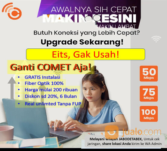 Comet Wifi Internet Speed Tinggi Tanpa FUP Jabodetabek