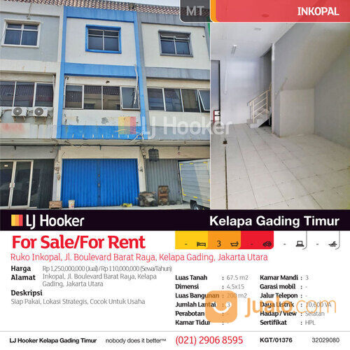 Ruko Inkopal, Jl. Boulevard Barat Raya, Kelapa Gading, Jakarta Utara