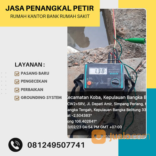 Jasa Instalasi Penangkal Petir Pangkal Pinang 081249507741