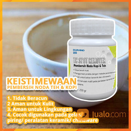 Penghilang/Pembersih noda teh dan kopi pada piring dan gelas