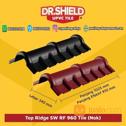 Top Ridge RF-960 TILE / Nok Atas / Wuwung / Atap UPVC