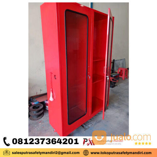 LEMARI K3 FIRE CABINET LIST KARET KELENGKAPAN APD PEMADAM 180 x 120 x 40 CM