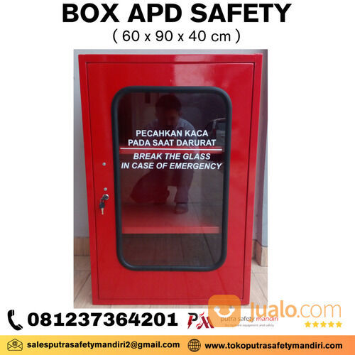 BOX APD LEMARI PENYIMPANAN K3 SAFETY 60 x 90 x 40 CM PLAT MILD STEEL 1.2 MM