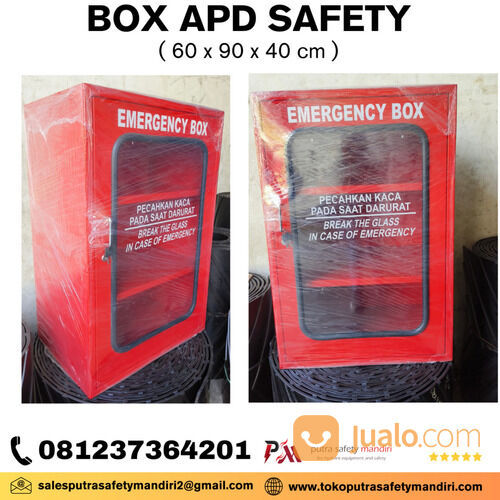 BOX APD LEMARI PENYIMPANAN K3 SAFETY 60 x 90 x 40 CM PLAT MILD STEEL 1.2 MM