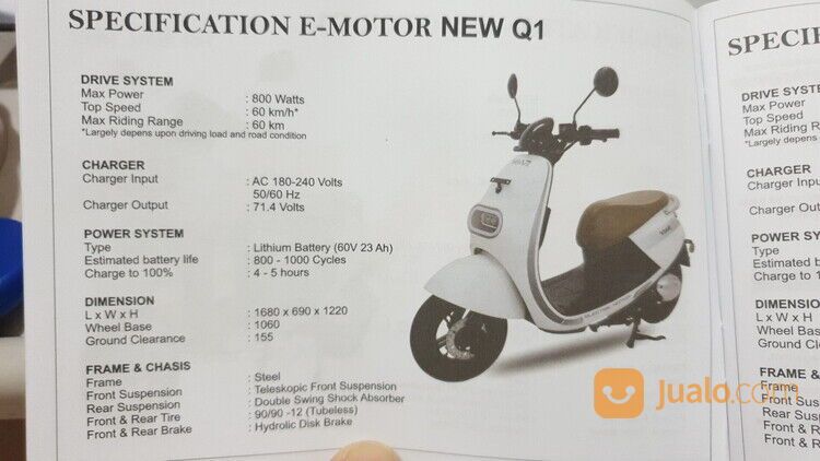 Motor Viar New Q1, warna Putih, Baru, dan Harga sangat menarik