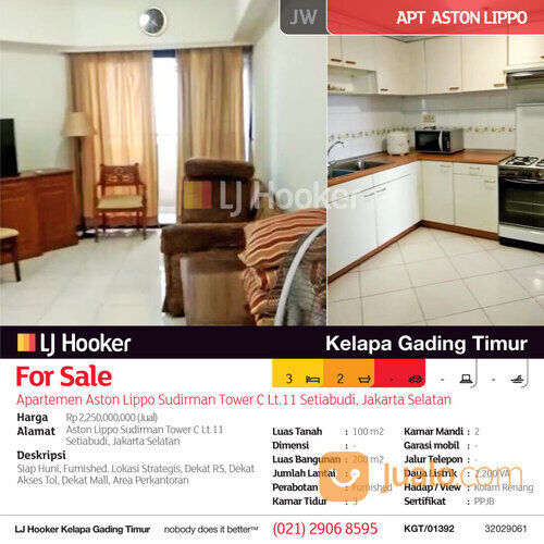 Apartemen Aston Lippo Sudirman Tower C Lt.11 Setiabudi, Jakarta Selatan