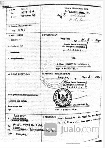 Tanah 18 are, Jl. Padang Luwih Gatsu Barat Tiara GATSU Kerobokan Kaja Kuta Utara