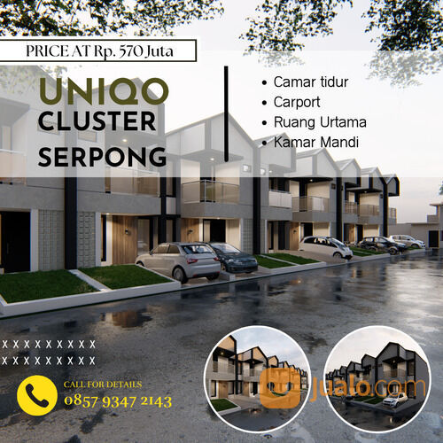 Rumah Cluster Serpong Dekat Taman Tekno BSD 500 Jutaan
