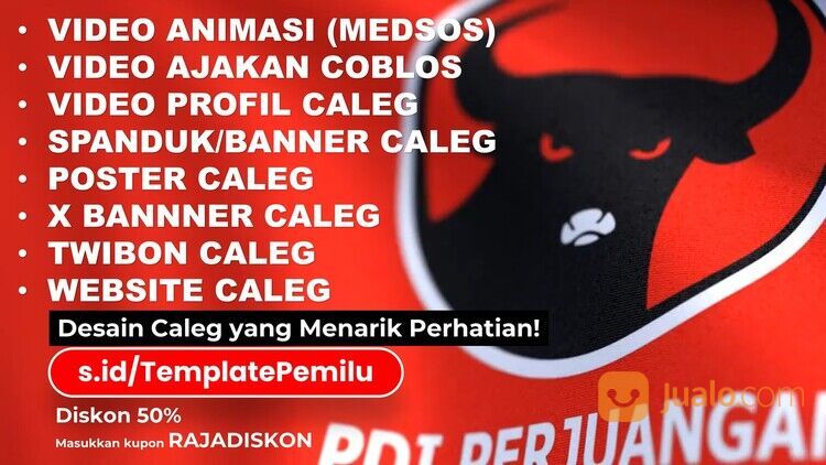 Template Caleg dan Partai Demokrasi Indonesia Perjuangan Harga Paling Murah dan Siap Edit