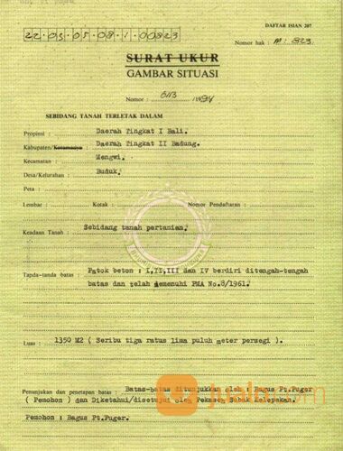 Tanah 4 are & 4,5 are, Jl. Raya Tumbak Bayuh Pererenan Buduk Raya Canggu Mengwi