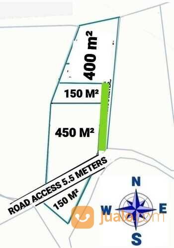 Tanah 4 are & 4,5 are, Jl. Raya Tumbak Bayuh Pererenan Buduk Raya Canggu Mengwi