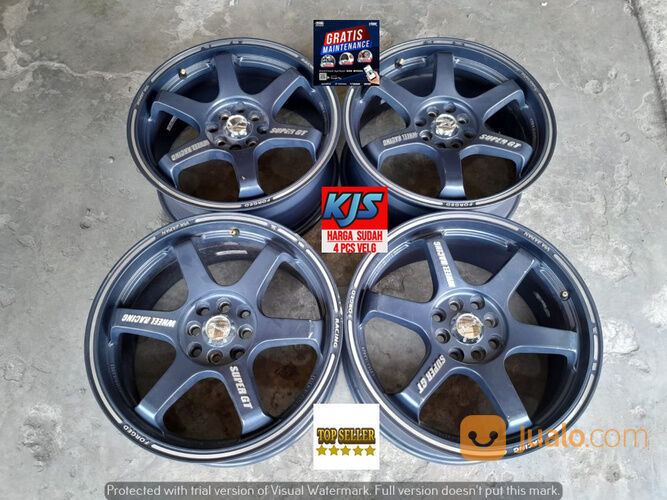 VELG SECOND MODEL TE37 RING 17X7.5 HOLE8X100/114.3 ET40 GREY di Kota ...