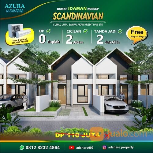 Azura Nusantara. Perumahan Modern Konsep Scandinavian Hanya 2 juta all in, 5 menit ke tol Tarumajaya
