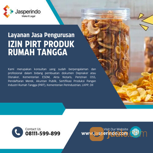 IZIN PIRT PRODUK RUMAH TANGGA