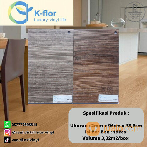 Vinyl Flooring Lantai K-FLOOR WOOD Series - Harga Per Lembar