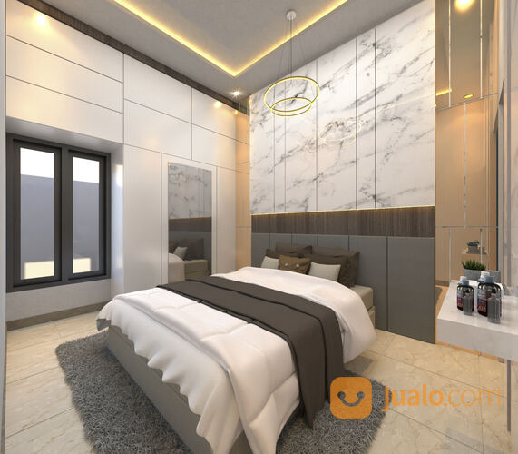 rumah 2 lantai di perumahan bella vista jl cemara gading komplek pemda