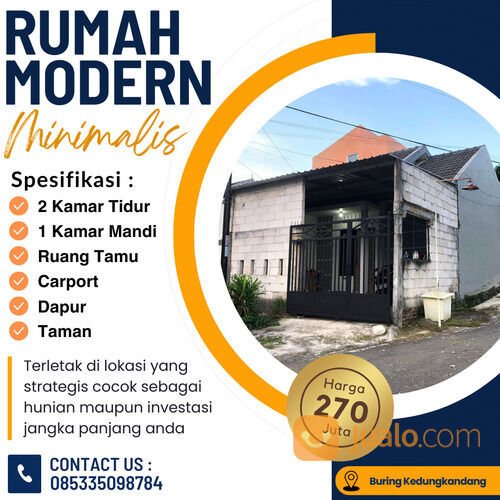 RUMAH LOKASI PERUMAHAN BURING GOR KEN AROK MALANG