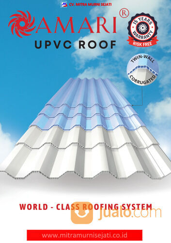 Atap UPVC AMARIROOF Hitam panjang 6 meter