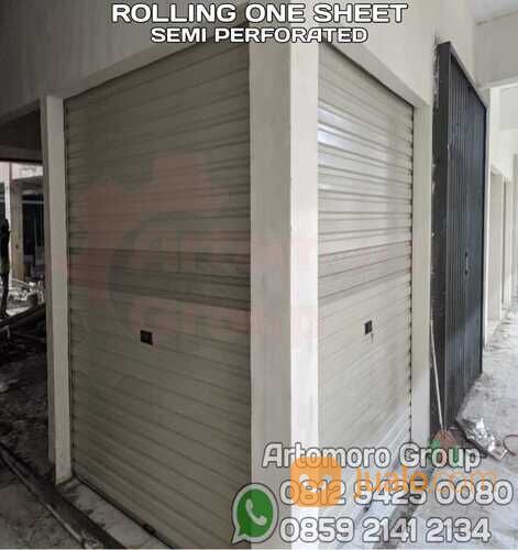Pemasangan Rolling door one sheet solid - semi - Full perforated