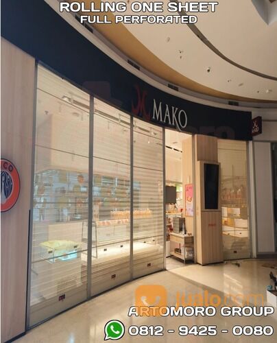 Pemasangan Rolling door one sheet solid - semi - Full perforated