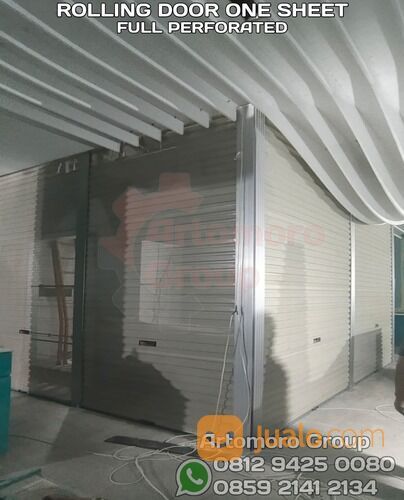 Pemasangan Rolling door one sheet solid - semi - Full perforated