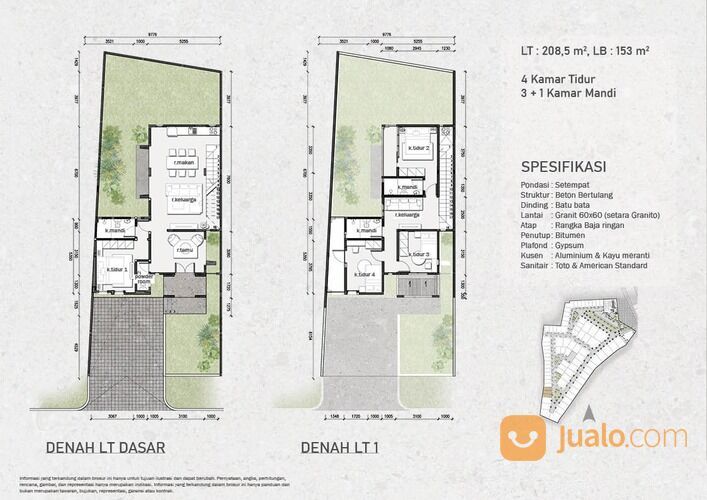 RUMAH MEWAH KOMPLEK PEMDA BELLA VISTA GARDEN