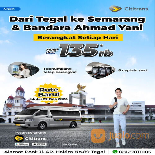 0812-9011-1105 WA, Cititrans Agen Travel Tegal Semarang