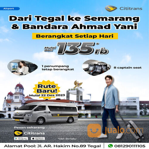 0812-9011-1105 WA, Cititrans Agen Travel Tegal Semarang