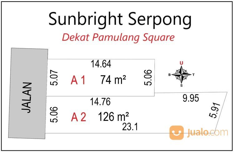 Dekat Superindo Pamulang 2 , Kapling Perumahan Bisa Cicil Non Bunga