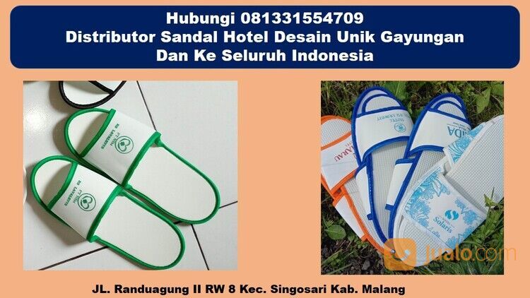 Hubungi 081331554709 - Pabrik Desain Unik Terbaru Sandal Hotel Gayungan