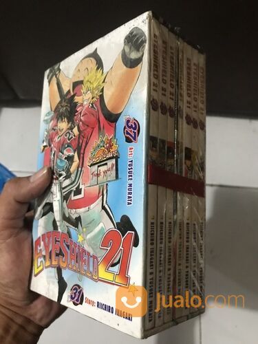 Buku komik manga: "EYESHIELD 21" (lengkap 37 buku tamat plus box nya). Kondisi SEGEL.