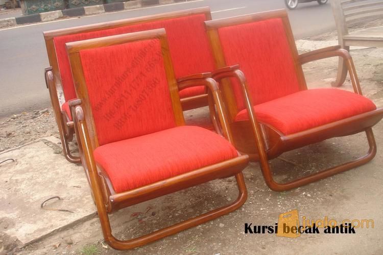 Kursi Becak / Bemo Antik Kayu Jati