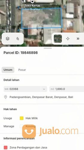 Tanah 16,9 are, Jl. Mahendradata Western Ring Road Padangsambian Denpasar