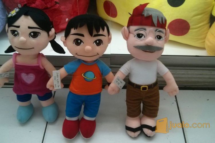 Boneka tokoh serial film kartun Si kakak Aris, Si Adek Ara & Kakek Pada Zaman Dahulu Kala SNI NEW murmer