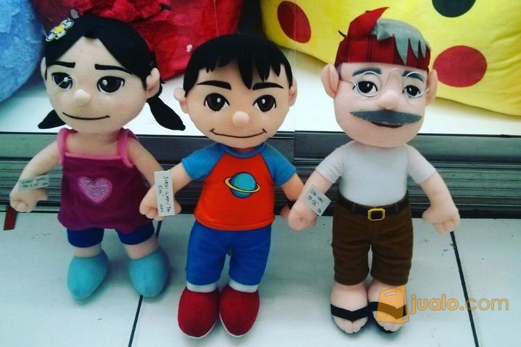 Boneka tokoh serial film kartun Si kakak Aris, Si Adek Ara & Kakek Pada Zaman Dahulu Kala SNI NEW murmer