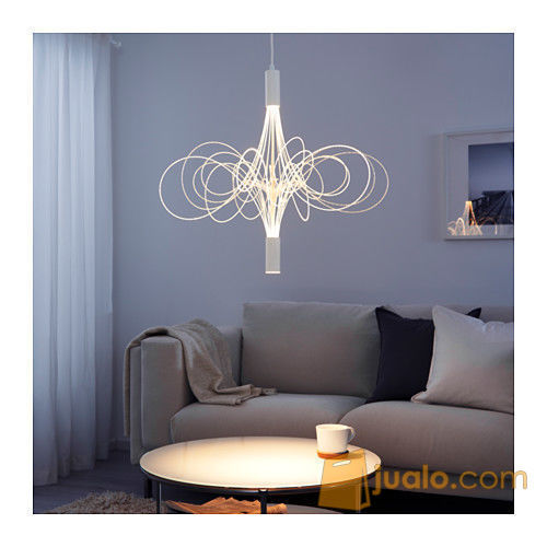 IKEA ALVSBYN Lampu Gantung Chandelier LED, putih