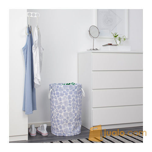 IKEA KLUNKA Laundry Bag Tempat Baju Kain kotor 60 L biru putih di Kota Tangerang Banten Jualo