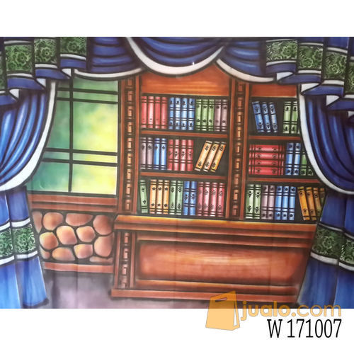 W 171007 Background foto wisuda/ rak buku studio photo