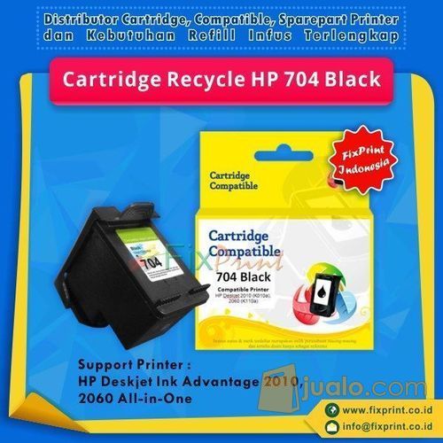 Cartridge Recycle HP 704 Black, Printer HP Deskjet Ink Advantage 2010