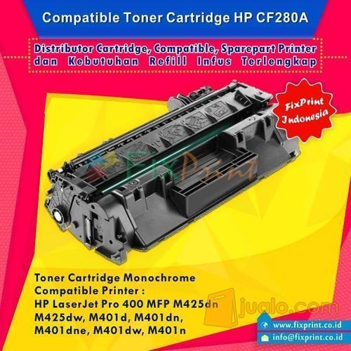 Cartridge Toner Compatible 80A cf280a, Printer HP LaserJet Pro 400 MFP