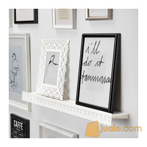 Ikea Skurar ~ Ambalan Rak Besi Putih 70Cm Motif Renda | Picture Ledge