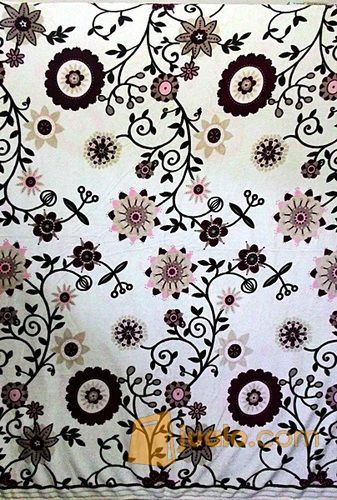 selimut dewasa motif bunga  abstrak  ukuran 180x200 