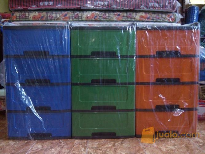 Drawer Kontainer Box Lemari  Plastik  Susun 4 Ukuran  Besar  